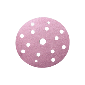 Наждачная бумага SIA Р150 в кругах  siaspeed D=150мм, 15 отв.РОЗОВАЯ